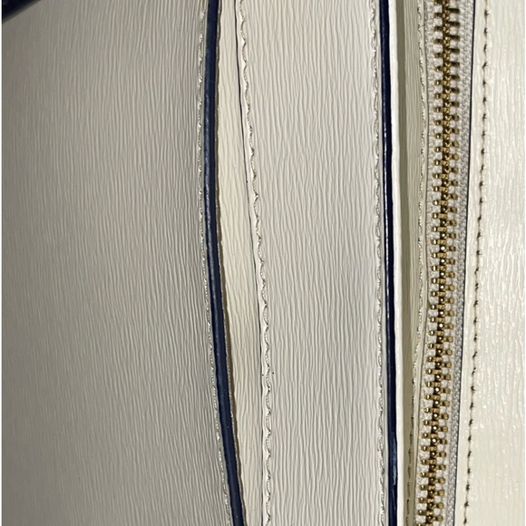 RALPH LAUREN WOMEN'S BAG cream and blue with zip closure at the top - Picture 5 of 15